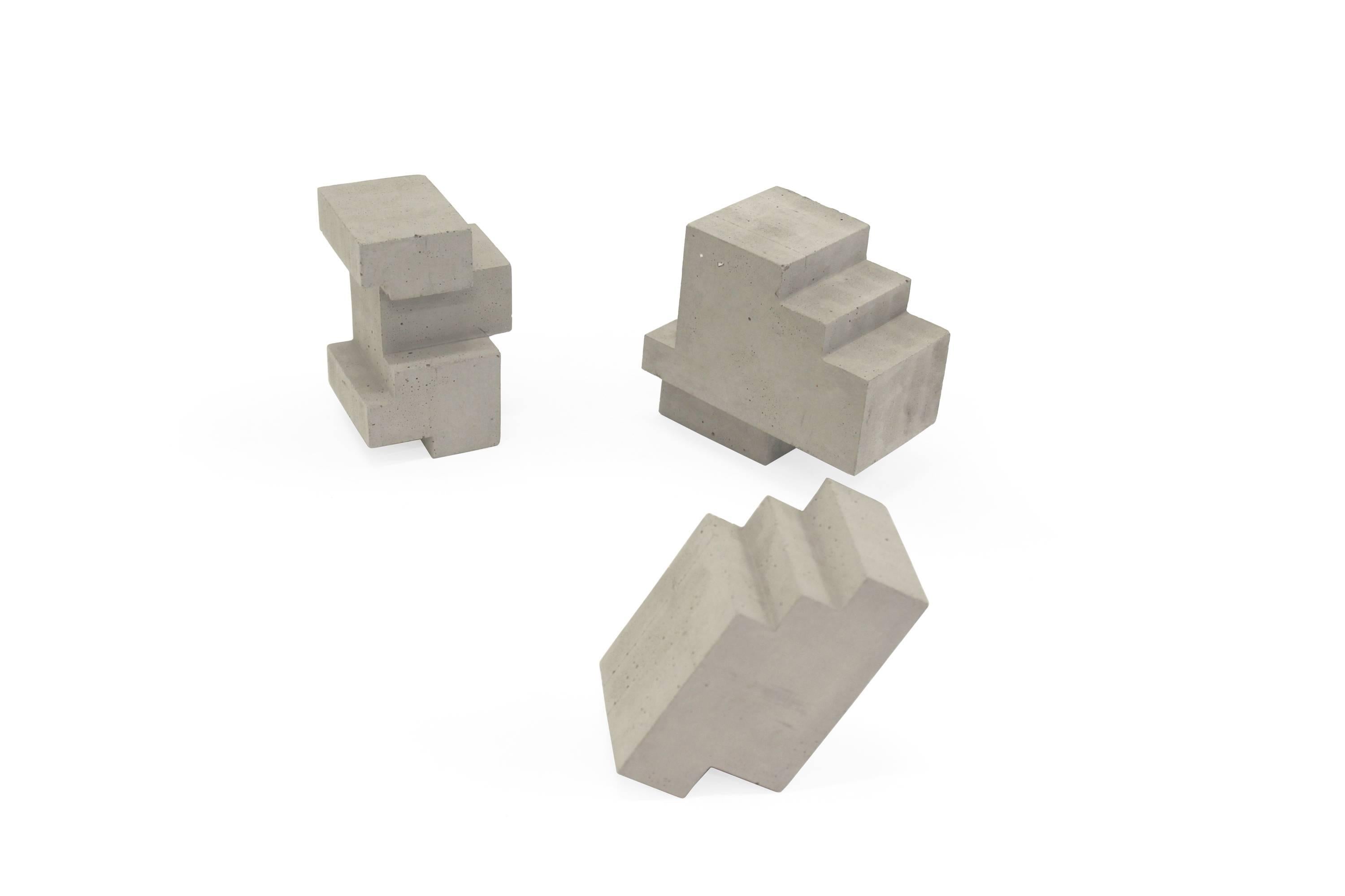 Concrete Set of Three Sculptures by Signe Solberg, 2015 For Sale