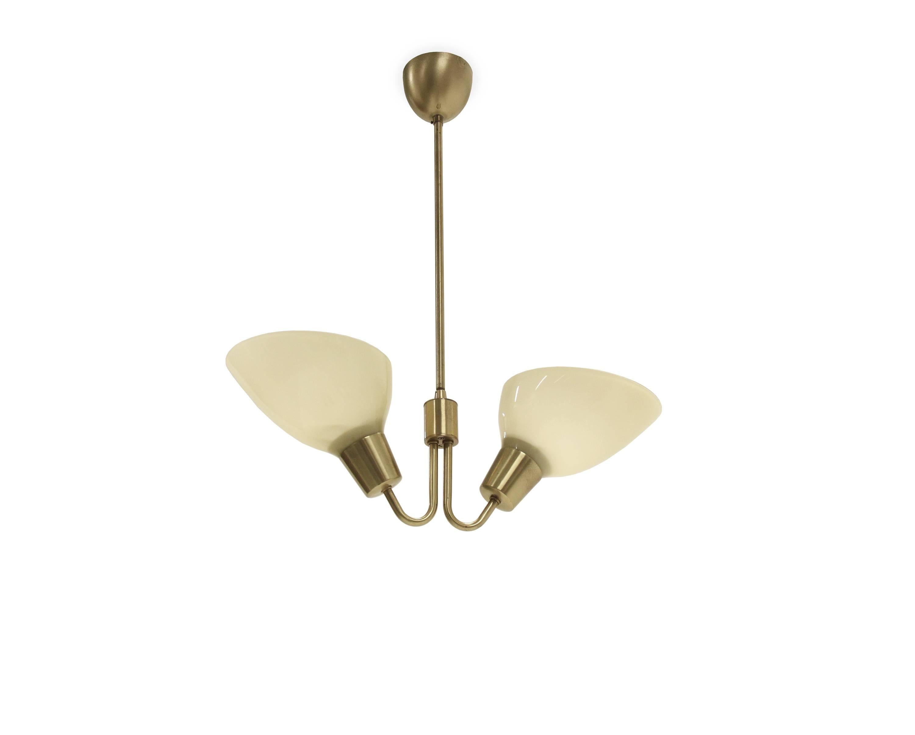 Mid-20th Century Scandinavian Mid-Century Ceiling Light in Brass, 1960s For Sale