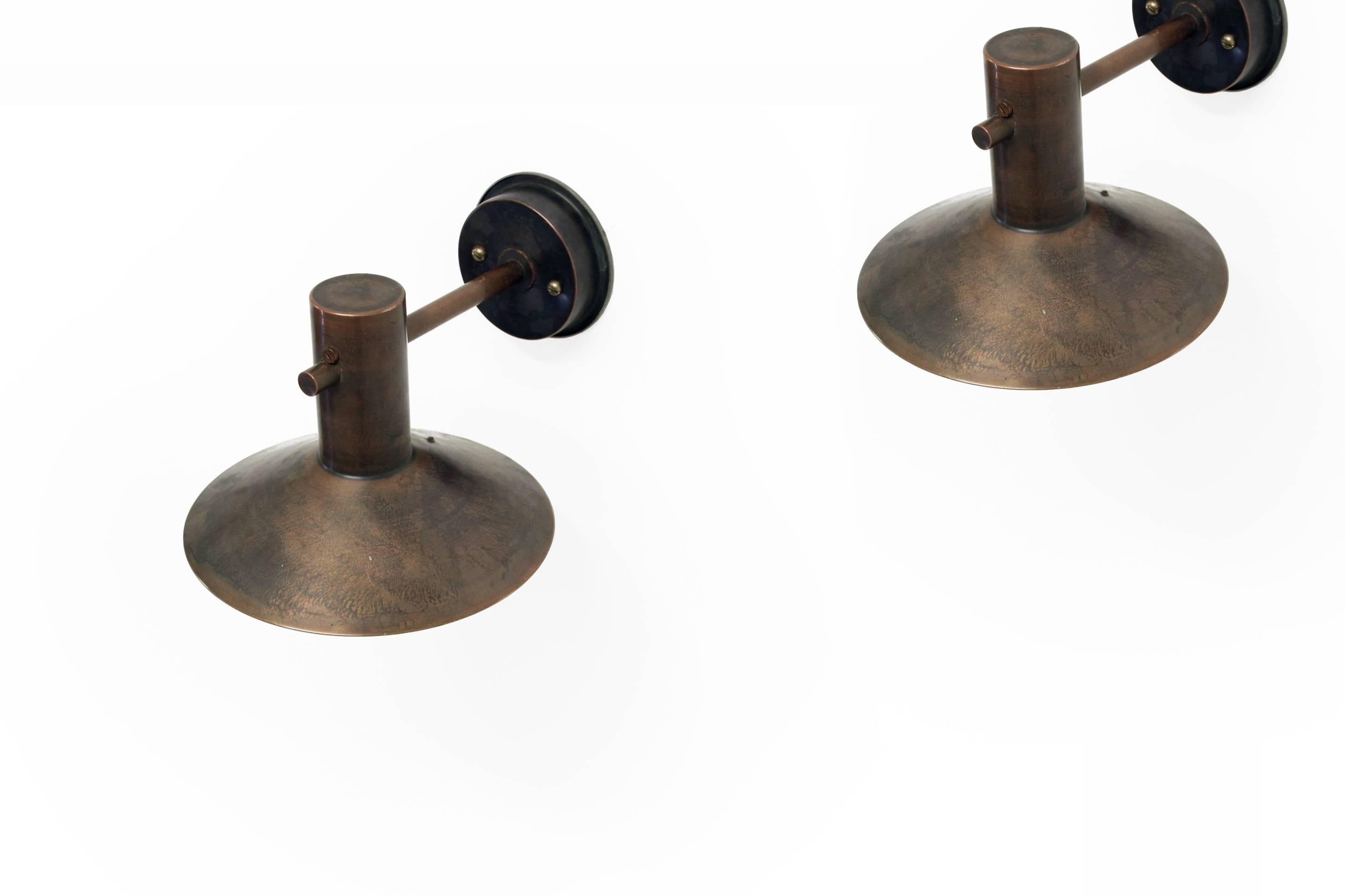 Pair of Mid-Century Outdoor Lights by Finn Lunde, 1970s In Excellent Condition In Oslo, NO