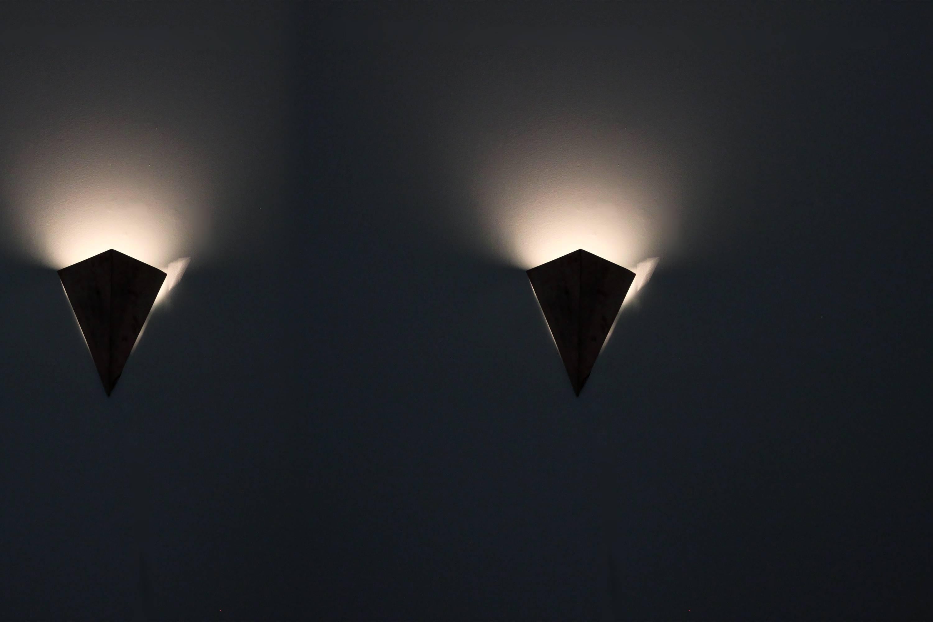 Remarkable Pair of Outdoor Copper Wall Lights, Anonymous, 1980s 2