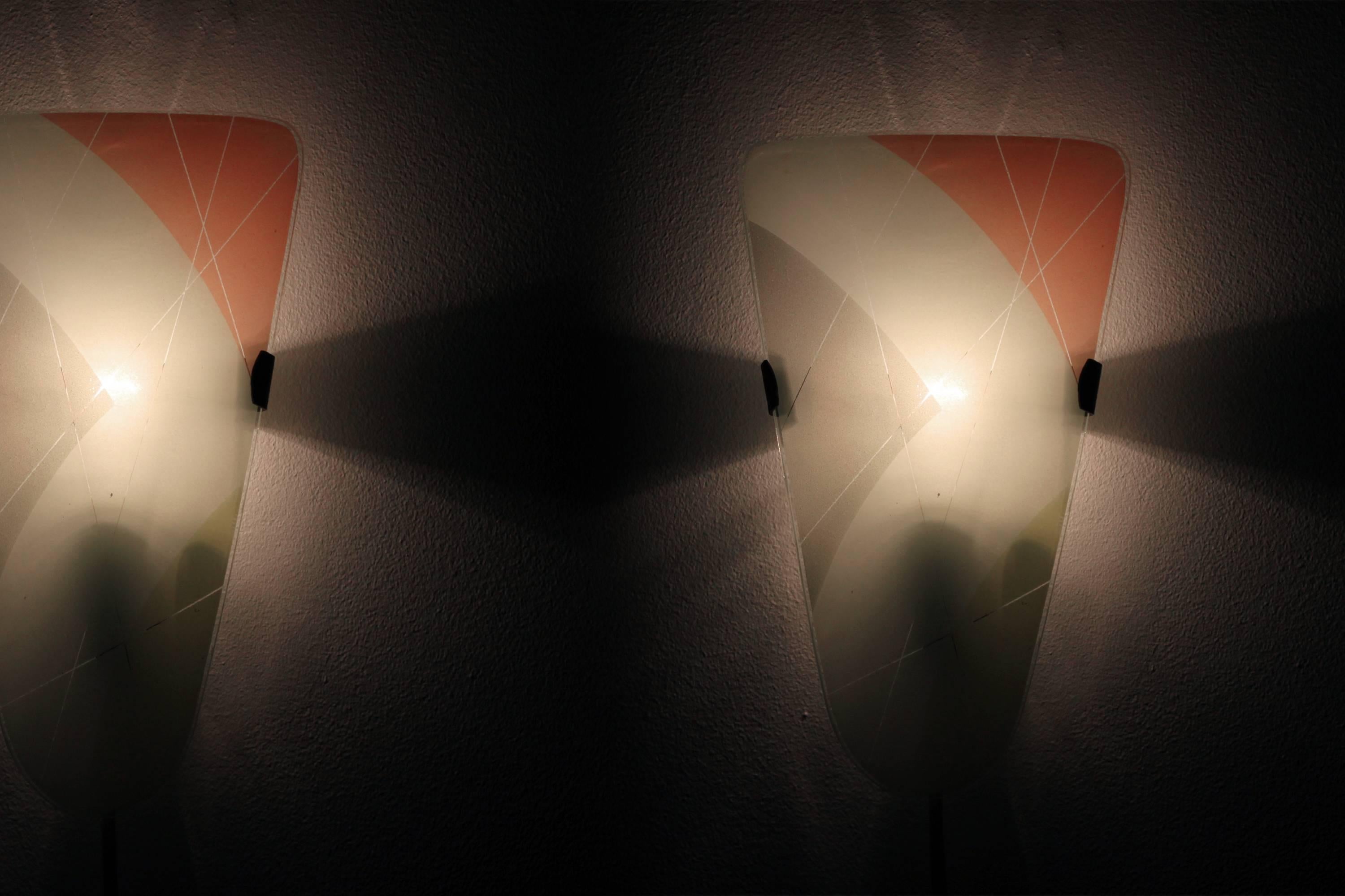 Scandinavian Pair of Functionalist Wall Lights, Anonymous, 1950s For Sale