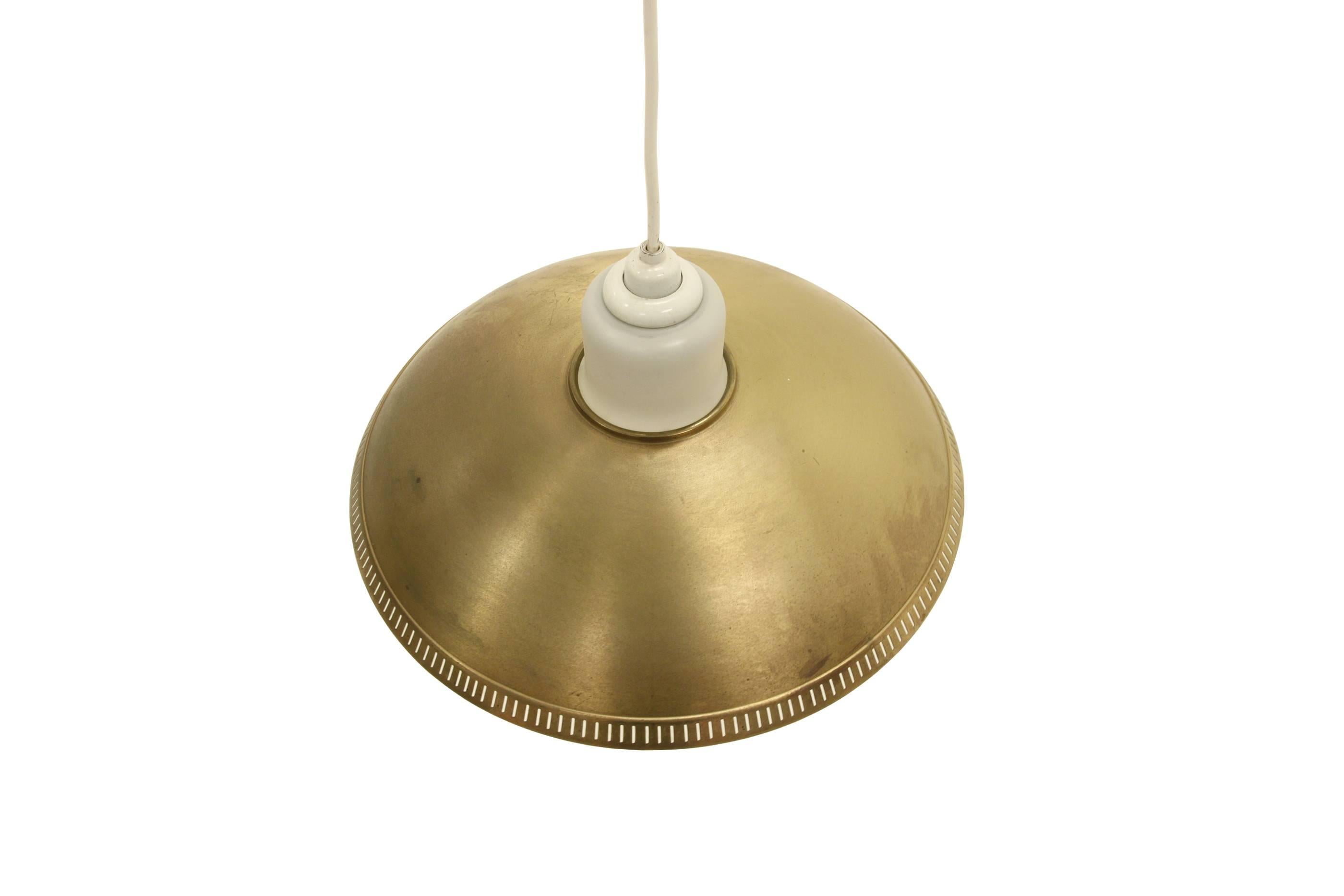 Ceiling Light in Brass by Bengt Karlby for Lyfa, 1960s In Excellent Condition In Oslo, NO