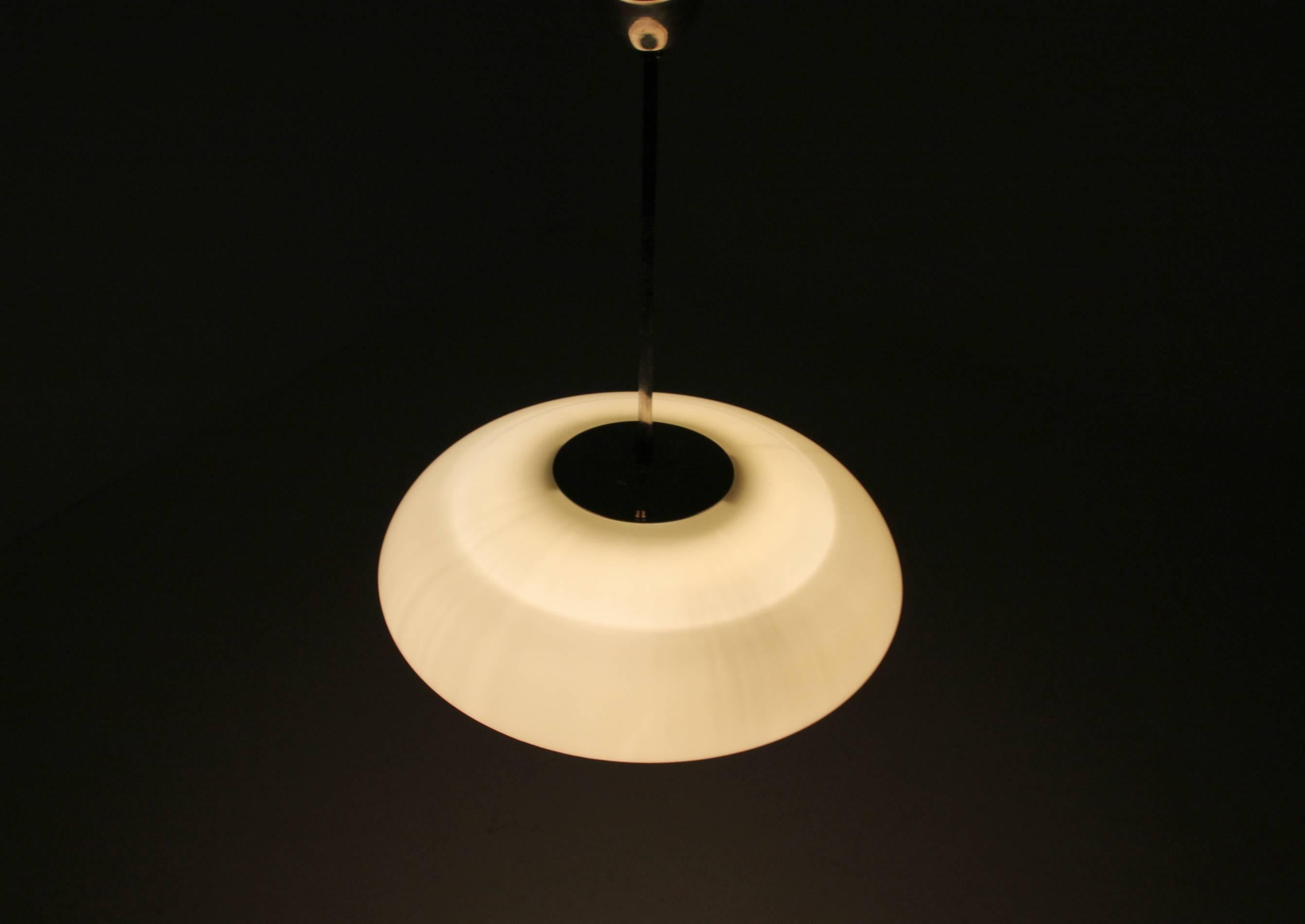 Mid-20th Century Scandinavian Functionalist Ceiling Light, 1950s