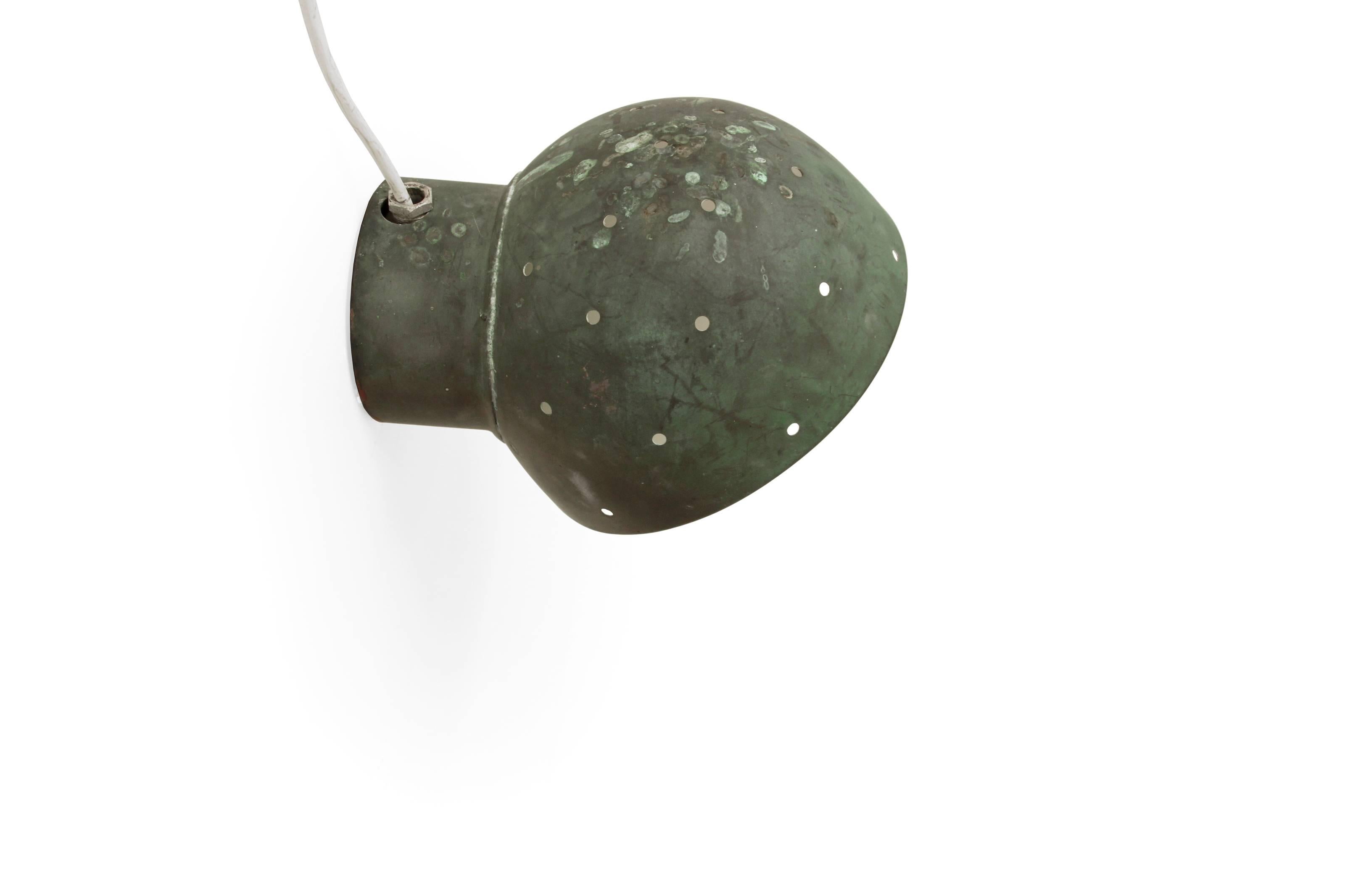 Finnish Wonderful Outdoor Wall Light in Copper by Paavo Tynell for Idman, 1950s