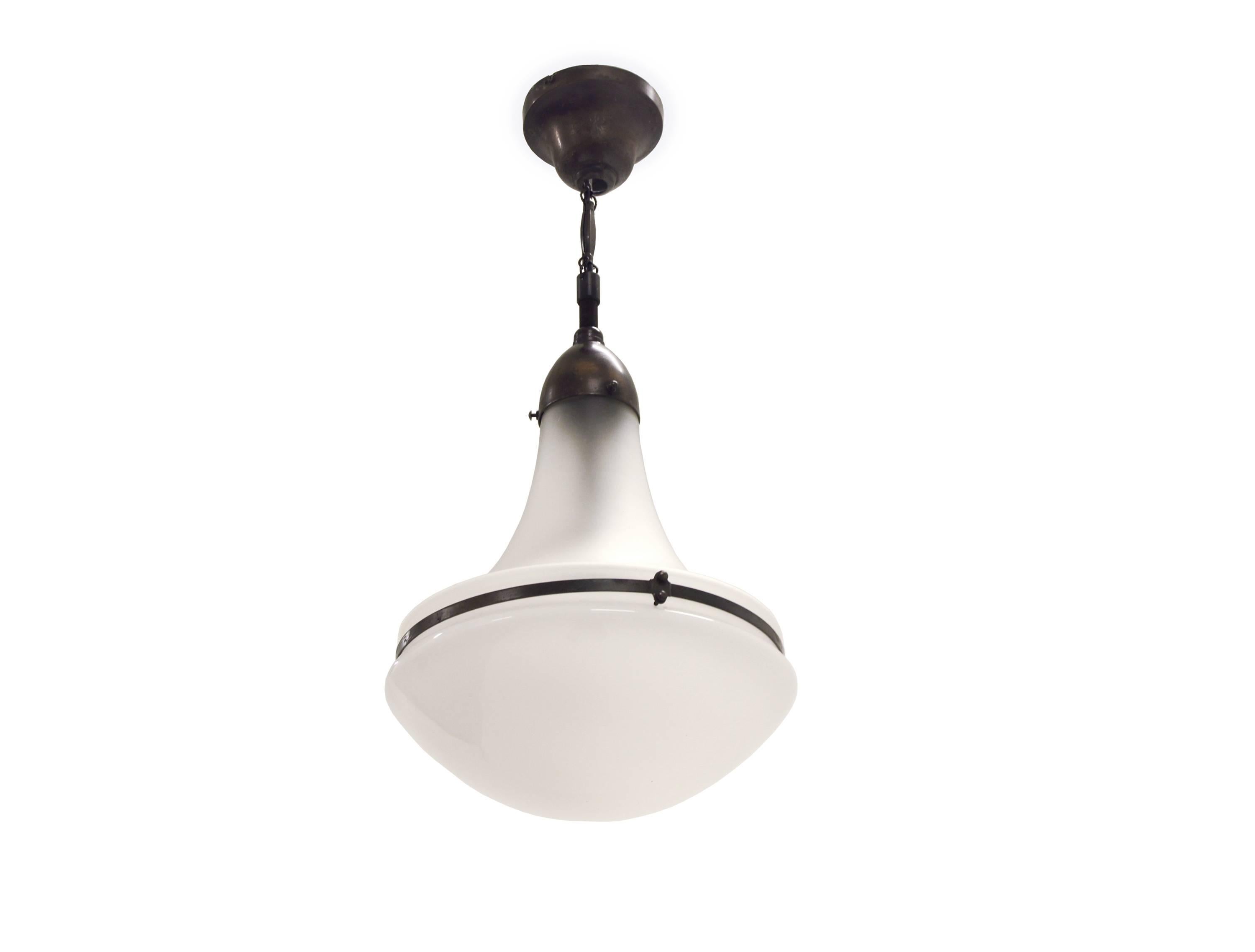 German Large 'Luzette' Ceiling Lamp by Peter Behrens, 1910s