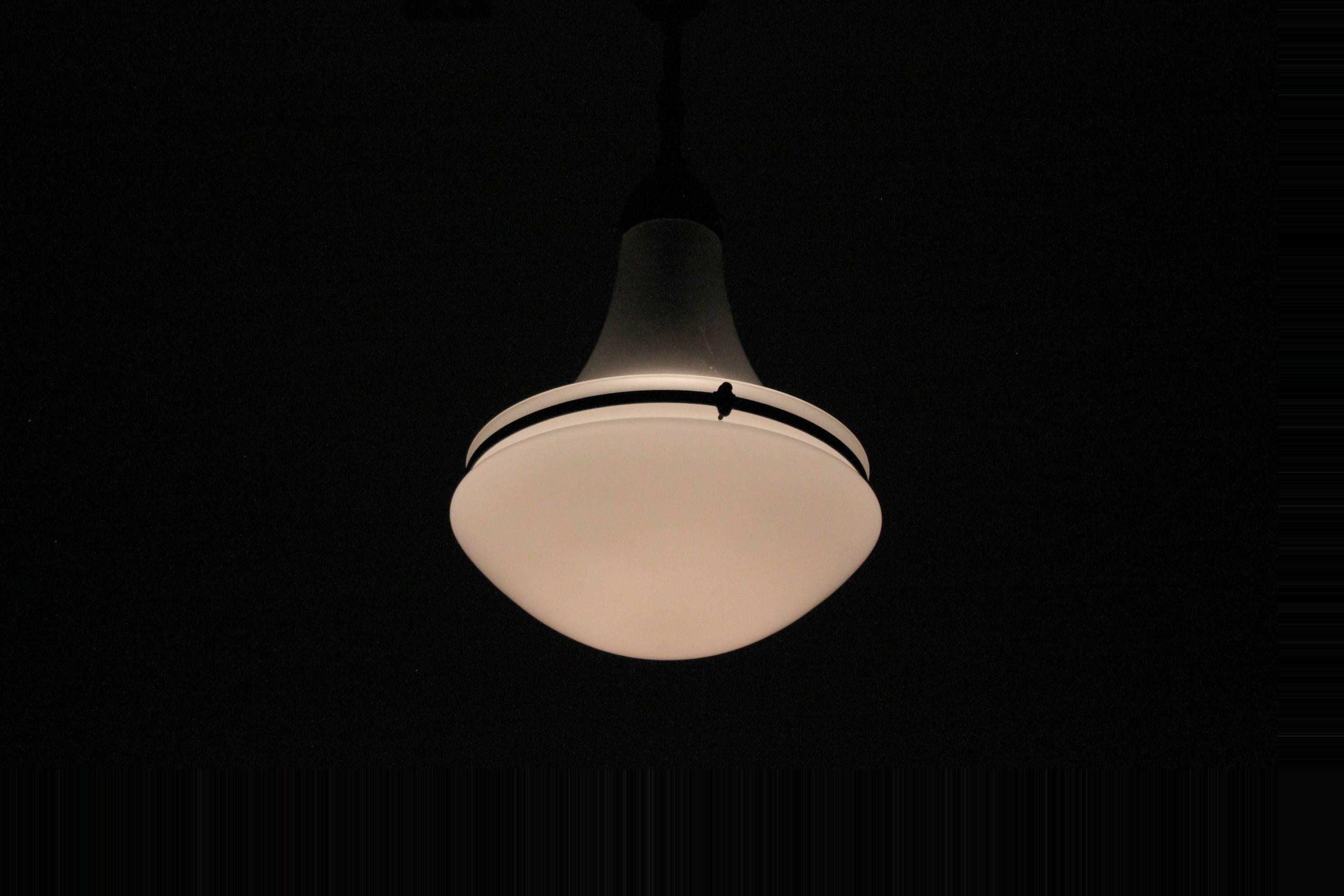 Steel Large 'Luzette' Ceiling Lamp by Peter Behrens, 1910s