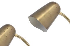 Coppia di applique da parete di metà secolo in ottone di AWF, anni '60