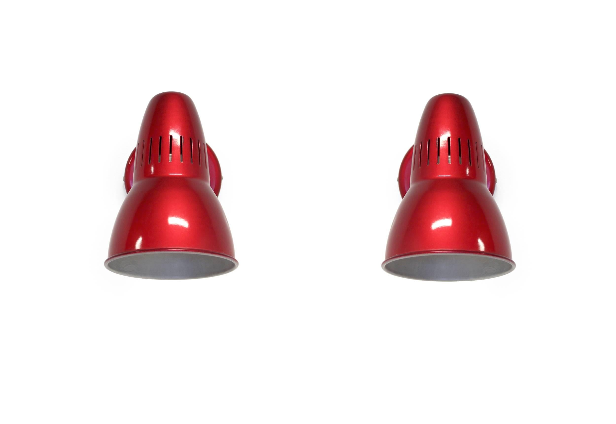Mid-Century Modern Pair of Wall Lights by Jac Jacobsen, Norway, 1960s For Sale