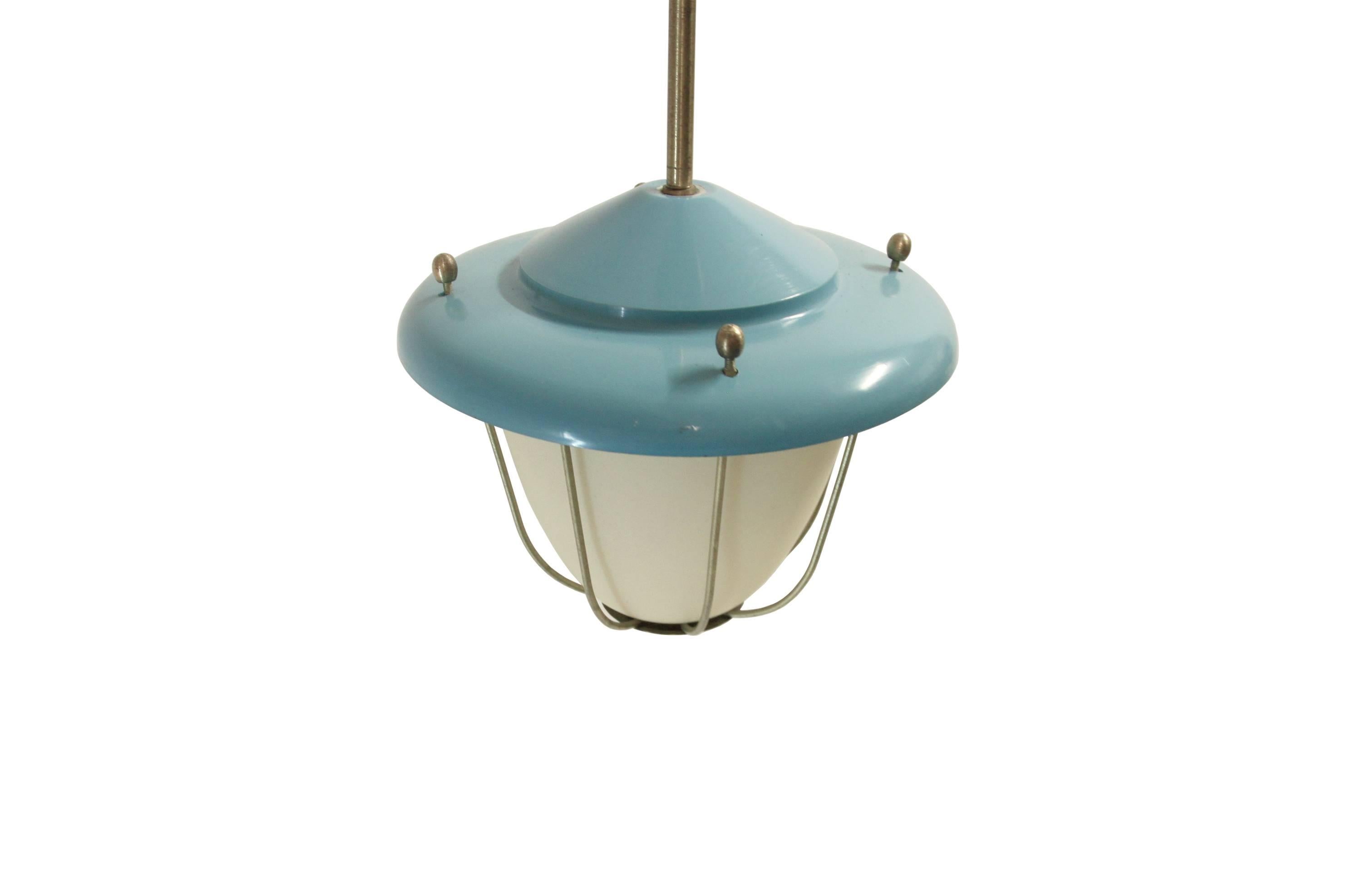 Mid-Century Modern Functionalist Ceiling Light, 1950s