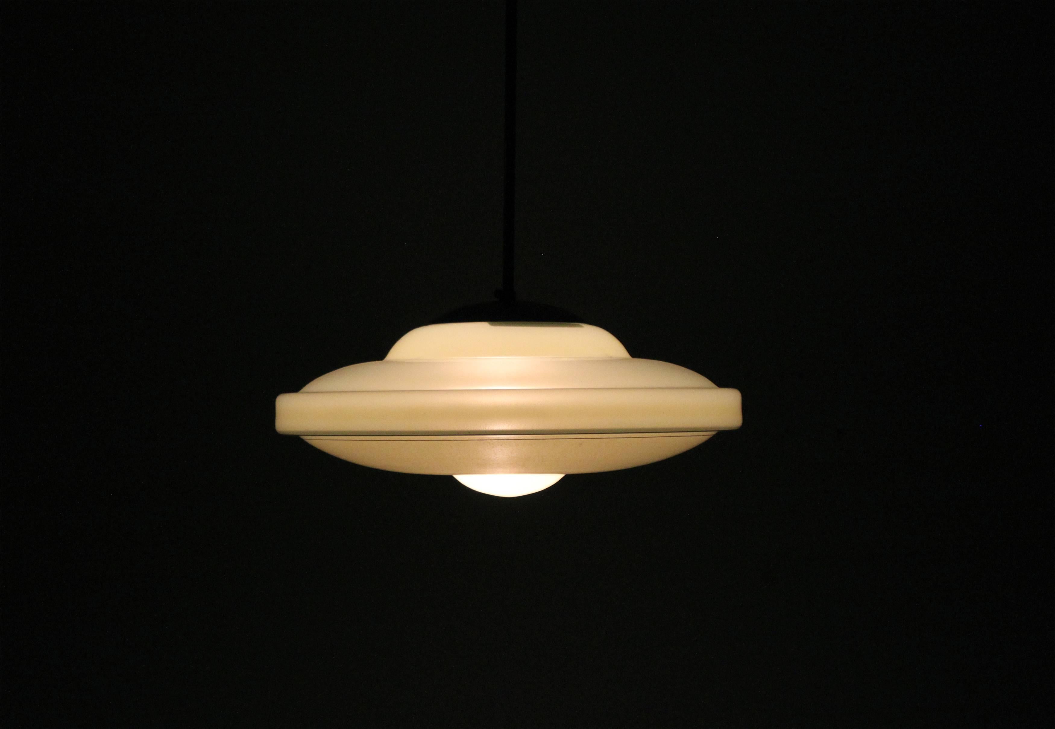 Mid-20th Century Functionalist Ceiling Light by Høvik Verk, 1950s