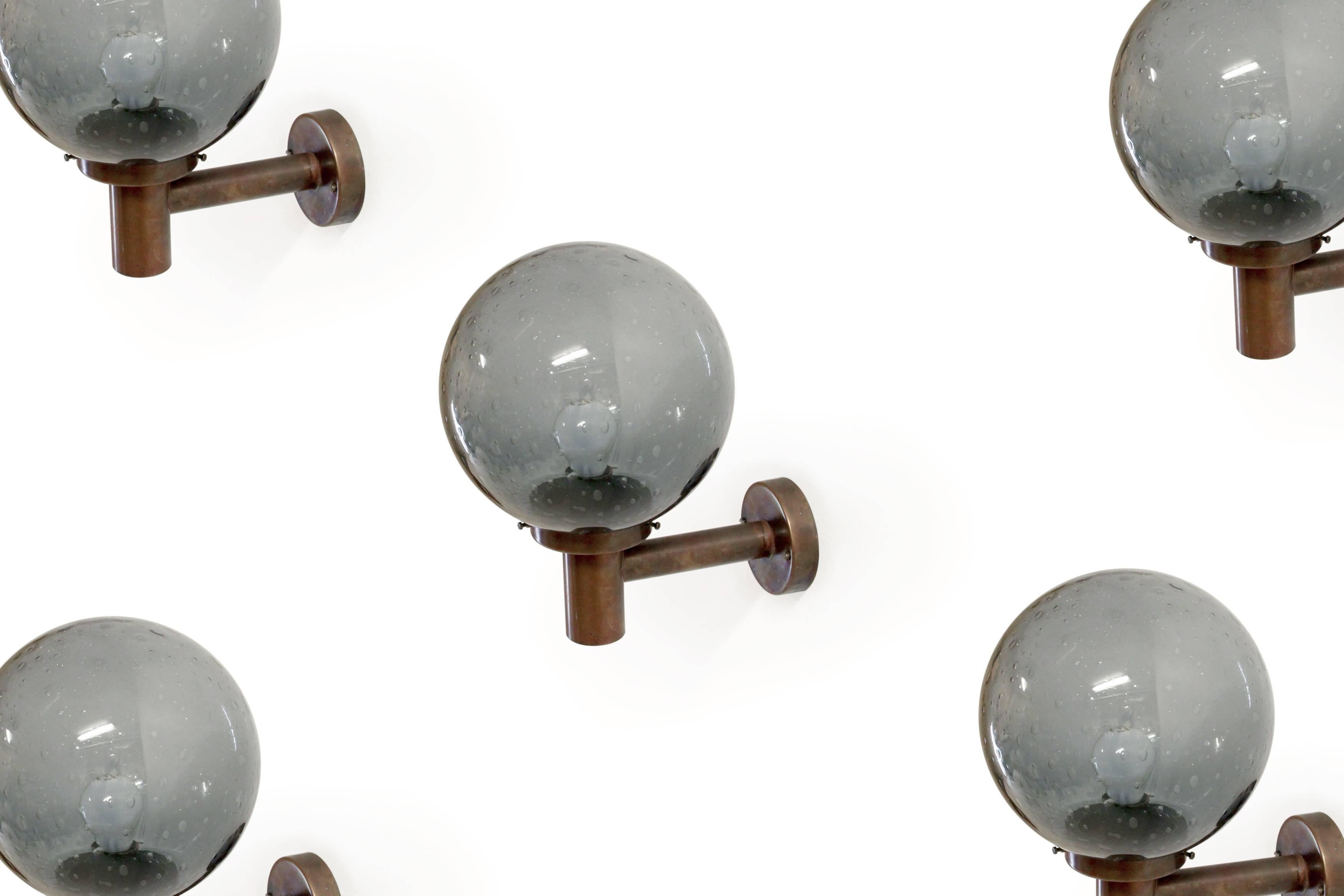 Mid-Century Modern Set of Four Outdoor Wall Lights by Falkenbergs Belysning, Sweden, 1970