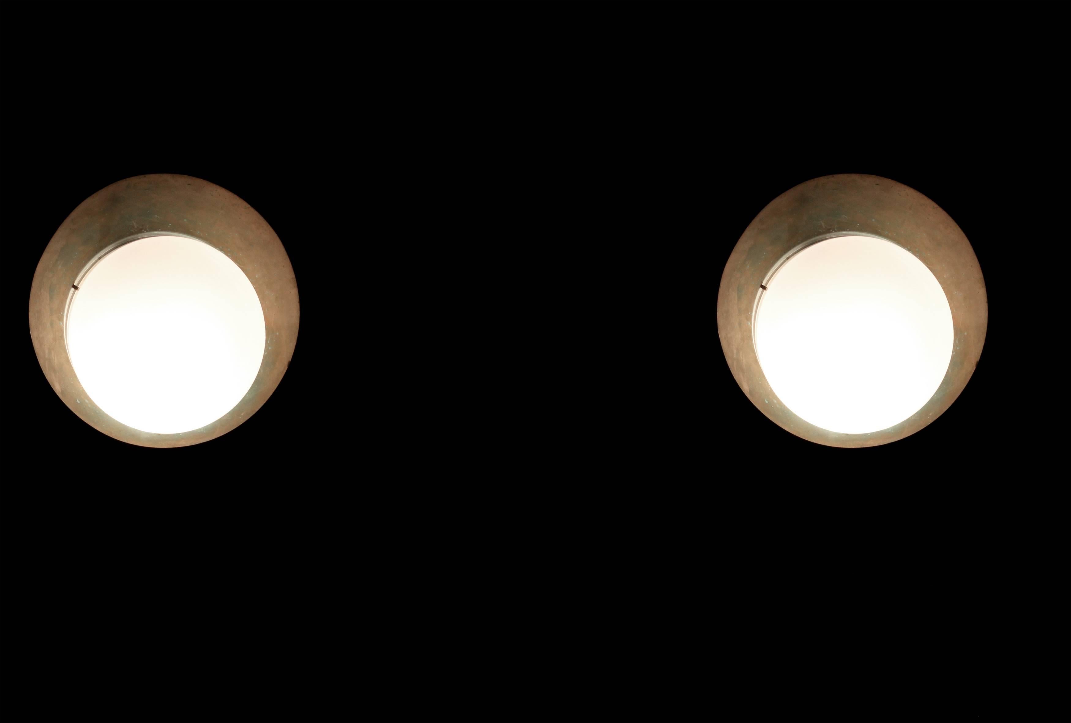 Late 20th Century Pair of Outdoor Wall Lights by Falkenbergs, Sweden, 1970s