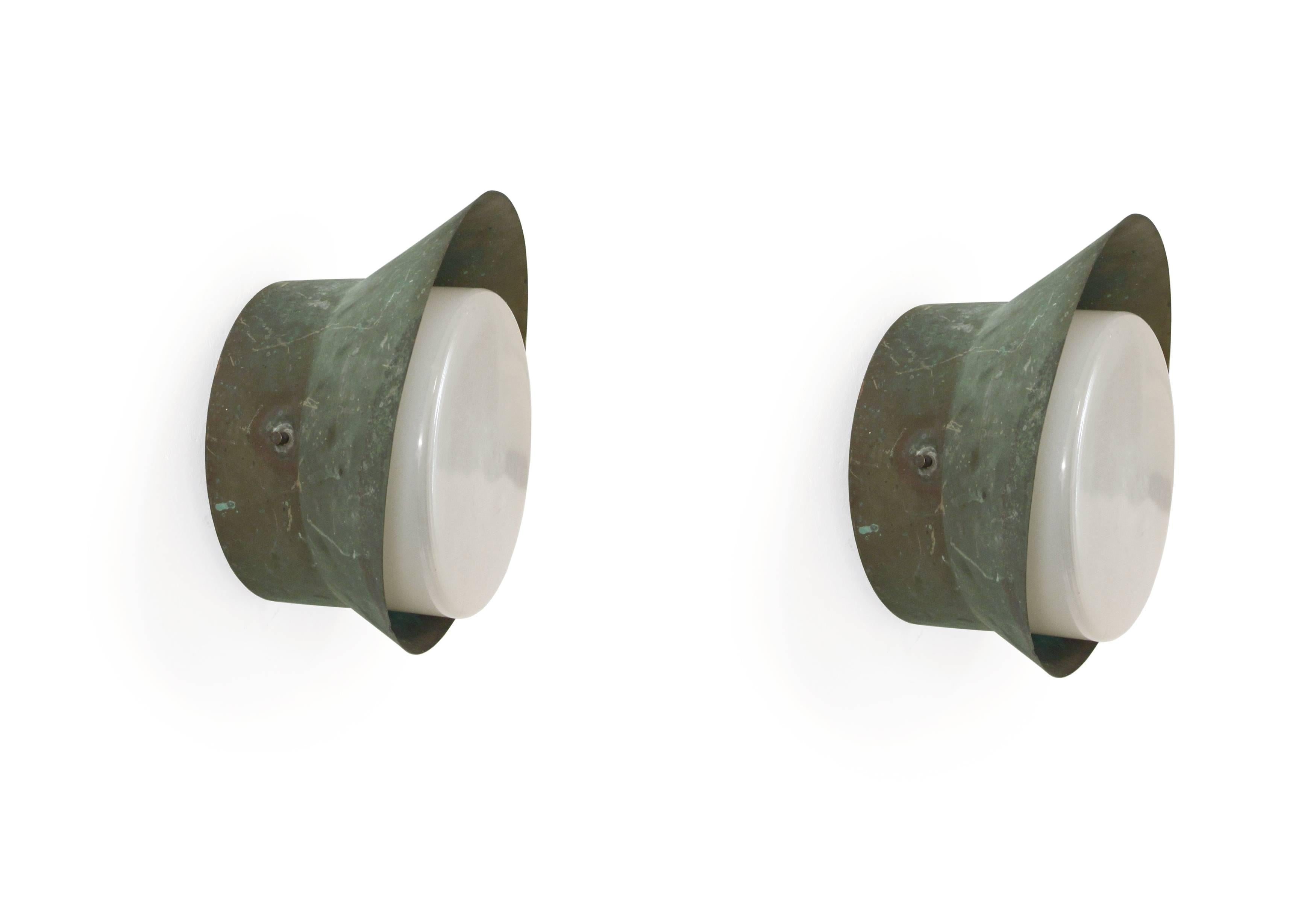 Pair of Outdoor Wall Lights by Falkenbergs, Sweden, 1970s In Good Condition In Oslo, NO