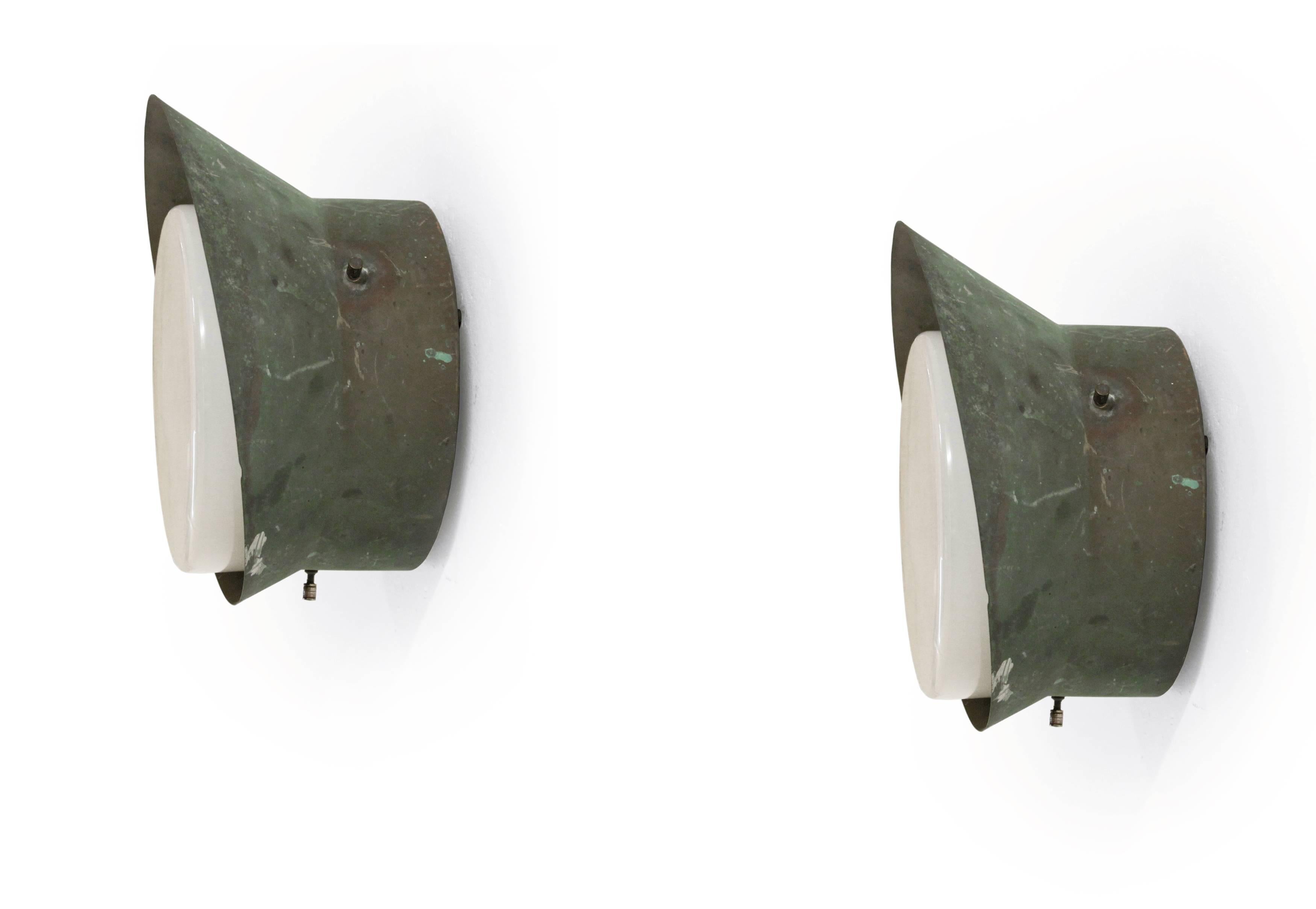 Mid-Century Modern Pair of Outdoor Wall Lights by Falkenbergs, Sweden, 1970s