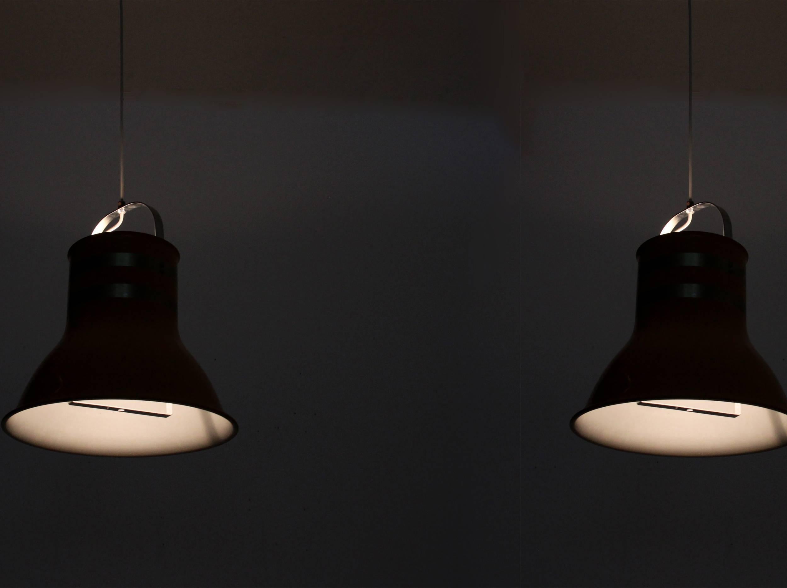 Pair of Large Swedish Ceiling Lights by Per Sundstedt for Kosta, 1970s 2
