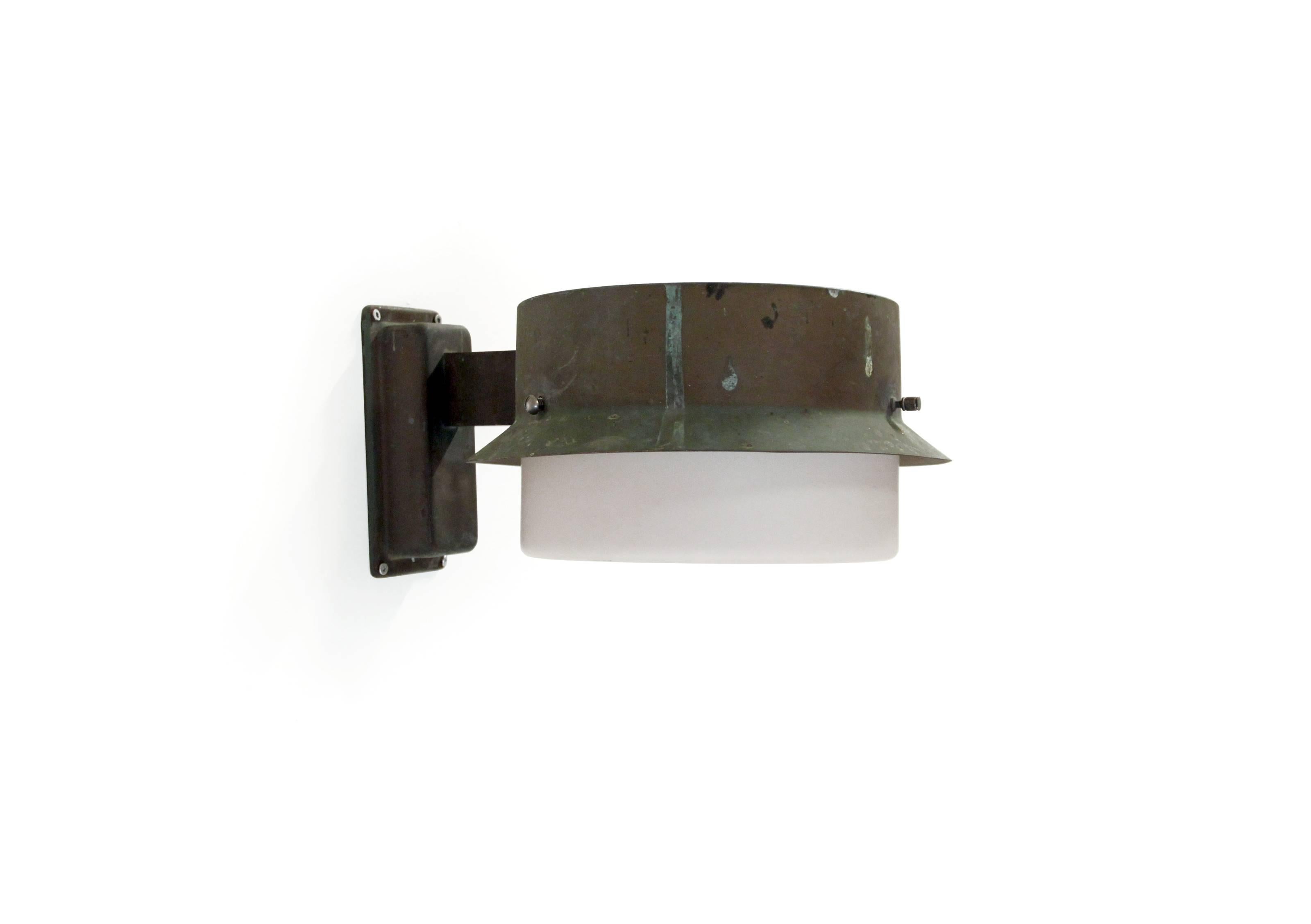 Swedish Outdoor Wall Light in Copper by Falkenbergs, Sweden, 1960s