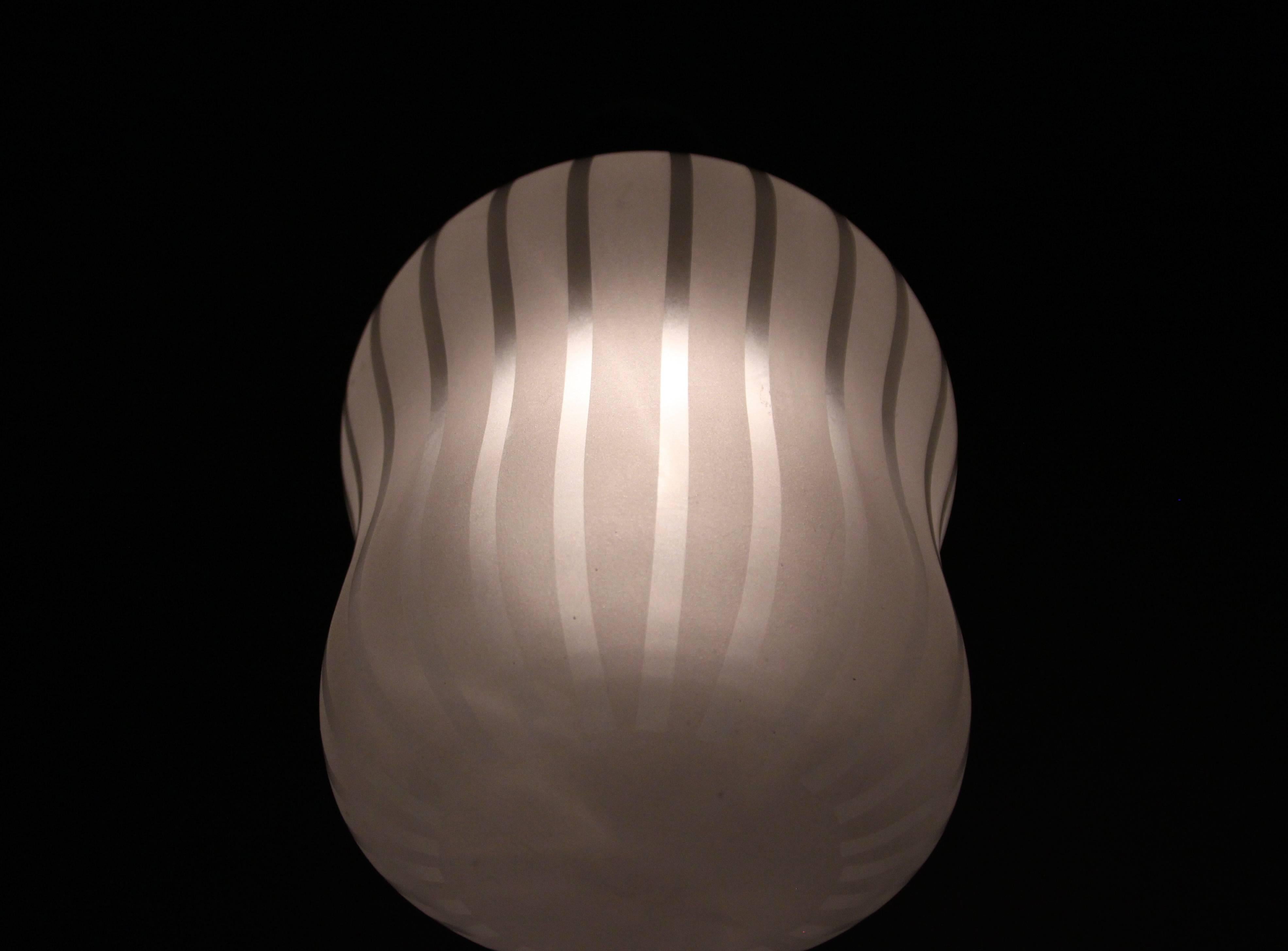 Glass Large Functionalist Ceiling Light by Gunnel Nyman, Sweden, 1950s