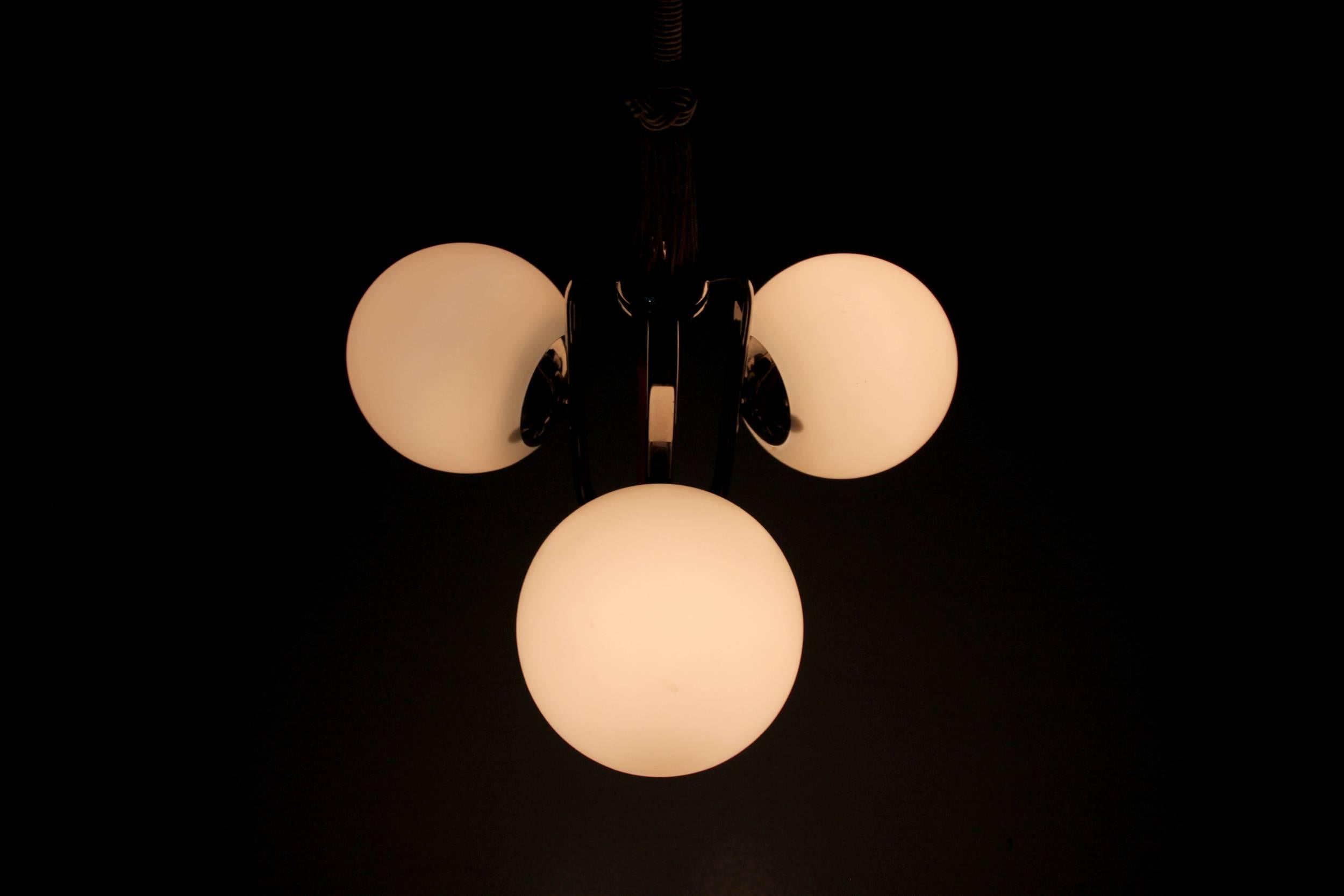 Scandinavian Functionalist Ceiling Light, 1950s 4