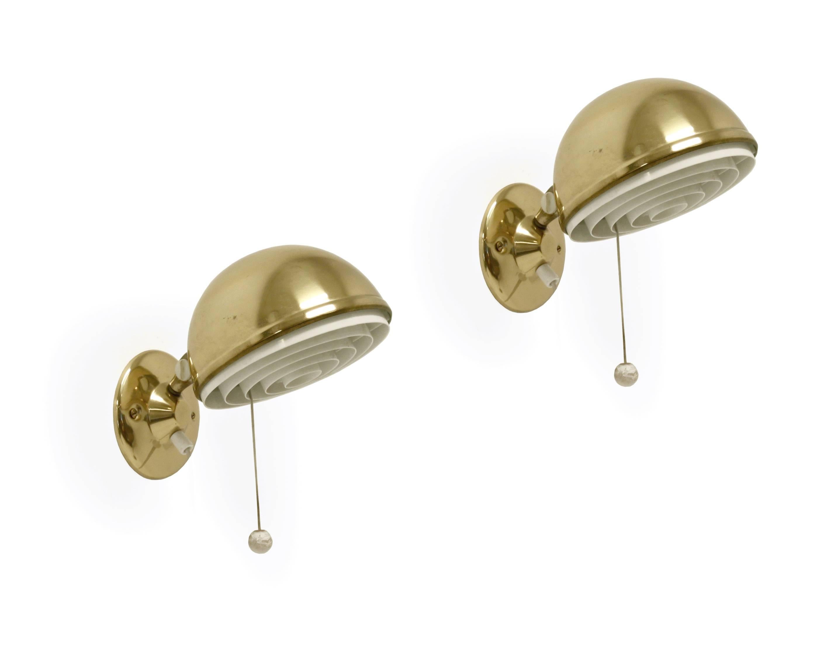Pair of Swedish Midcentury Wall Lights by Elit, 1970s In Excellent Condition In Oslo, NO