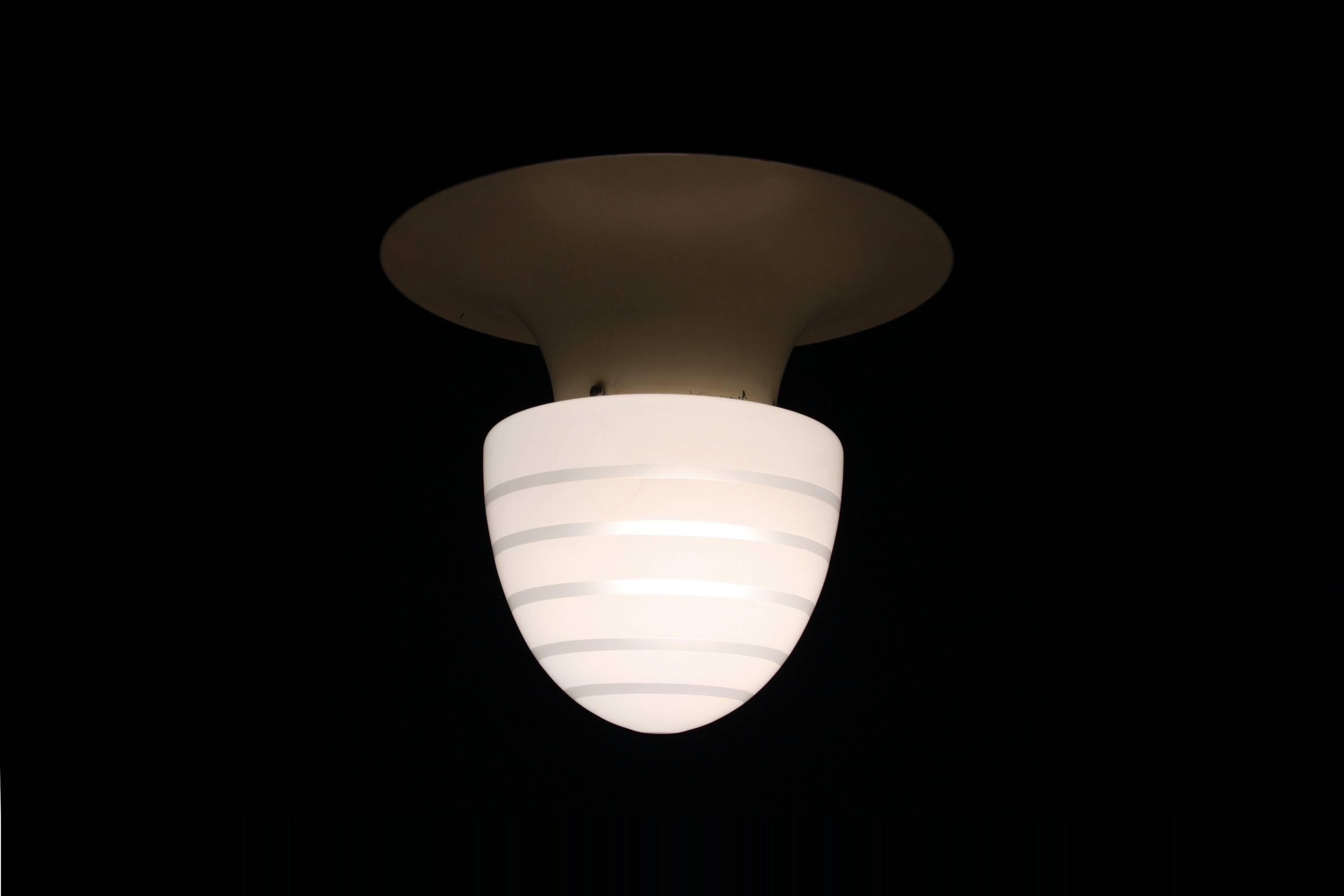 Mid-20th Century Functionalist Ceiling Light by Bolmarks, Sweden, 1930s For Sale