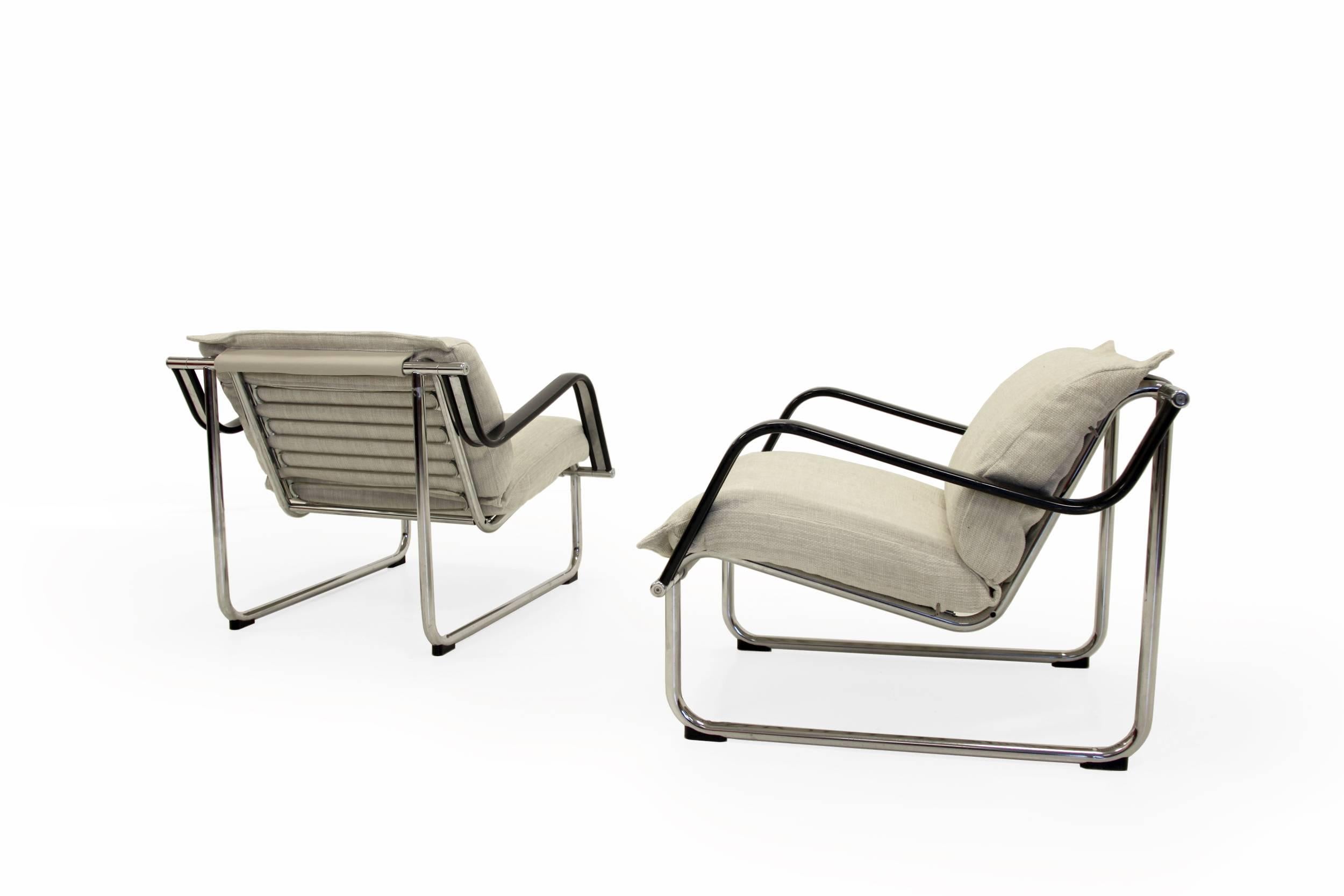 Mid-Century Modern Pair of Lounge Chairs by Yrjö Kukkapuro