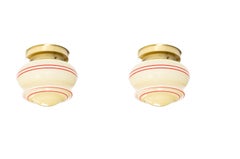 Coppia di lampade da soffitto scandinave a incasso, anni '50