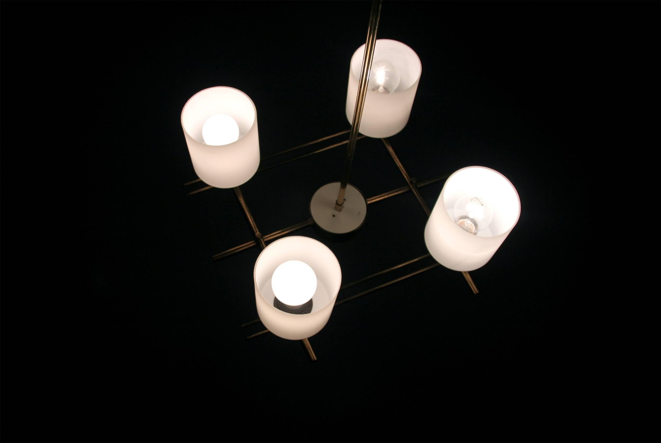 Scandinavian Midcentury Ceiling Light by Itsu, 1960s 2