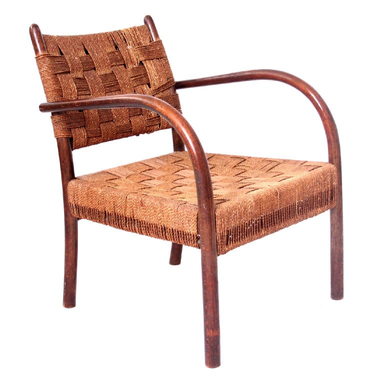 Frits Schlegel Beech And Seagrass, Seagrass Arm Chair