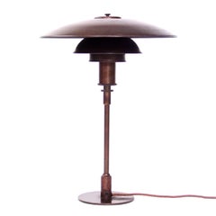 Early Poul Henningsen Copper Table Lamp, 1930s
