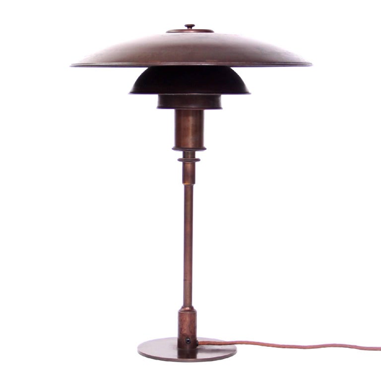 Early Poul Henningsen Copper Table Lamp, 1930s For Sale at 1stDibs