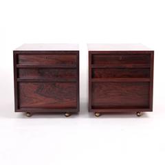 Bodil Kjaer Pair of Rosewood Side Tables or Cabinets