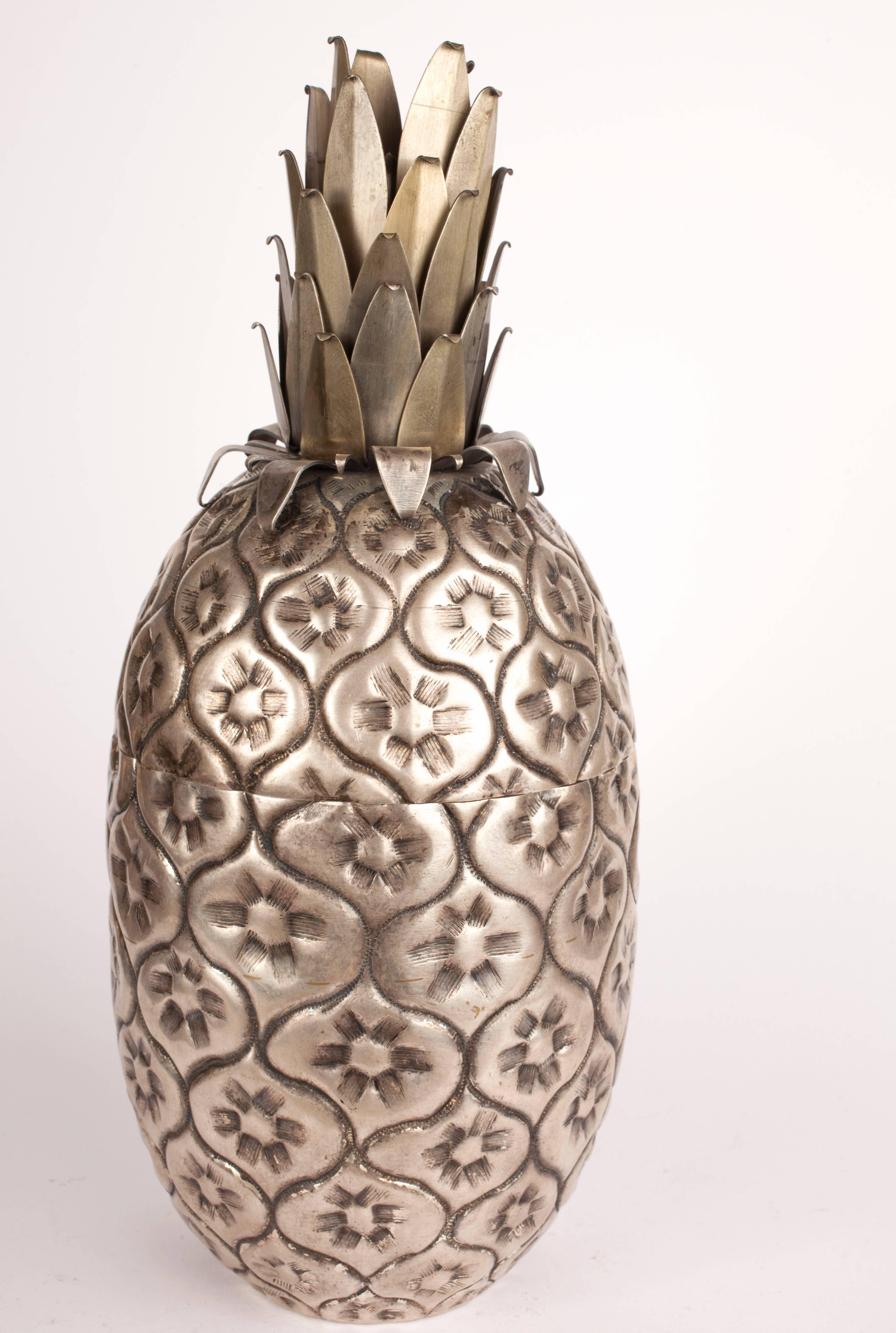 20th Century Italian Mid Century Pineapple Ice Bucket For Sale