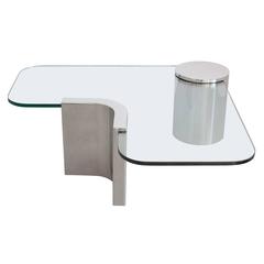 Polished Steel Cantilever Coffee Table