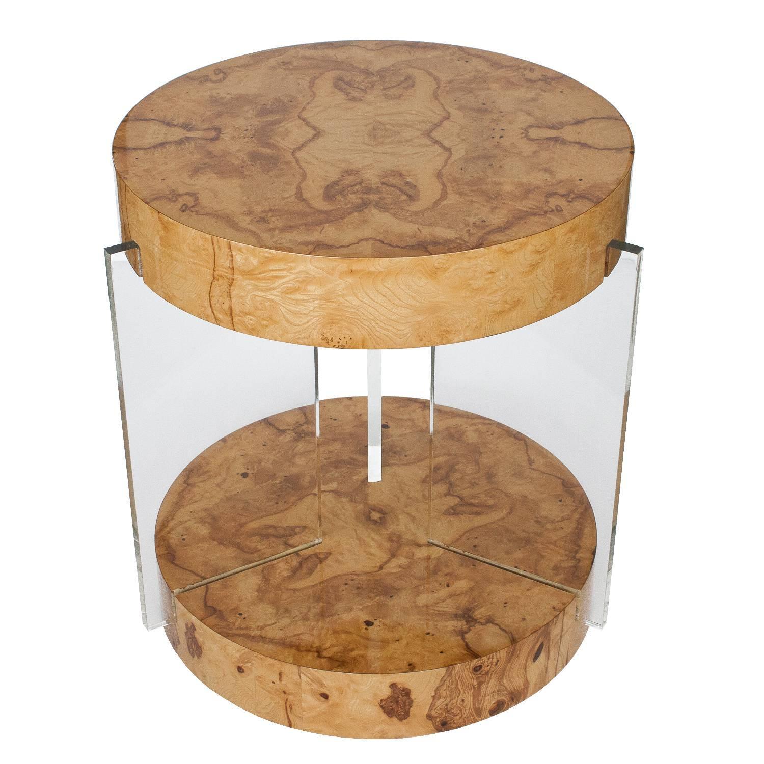 Rare Burl Lucite End Table Attributed To Vladimir Kagan At Stdibs - rare burl lucite end table attributed to vladimir kagan at stdibs -