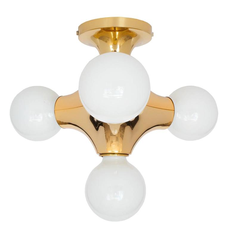 Cosack Gold Molecule Flush Mount Wall Sconce Light At 1stdibs Cosack Gold Molecule Flush Mount Wall Sconce Light For