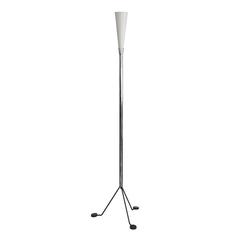 Modernist VeArt Chrome Glass Tripod Floor Lamp
