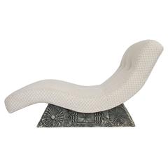 Rare Adrian Pearsall Brutalist Sculpted Chaise Lounge