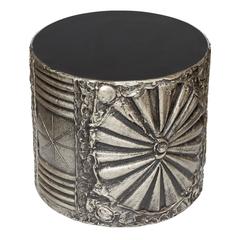 Adrian Pearsall Brutalist Sculpted Drum Side Table