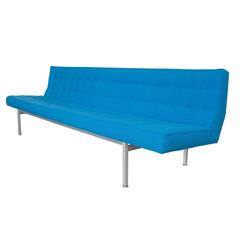 Armless Aluminum Frame Sofa Attributed to Knoll