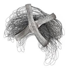 Brutalist Wire Wall Sculpture by J Yam 2