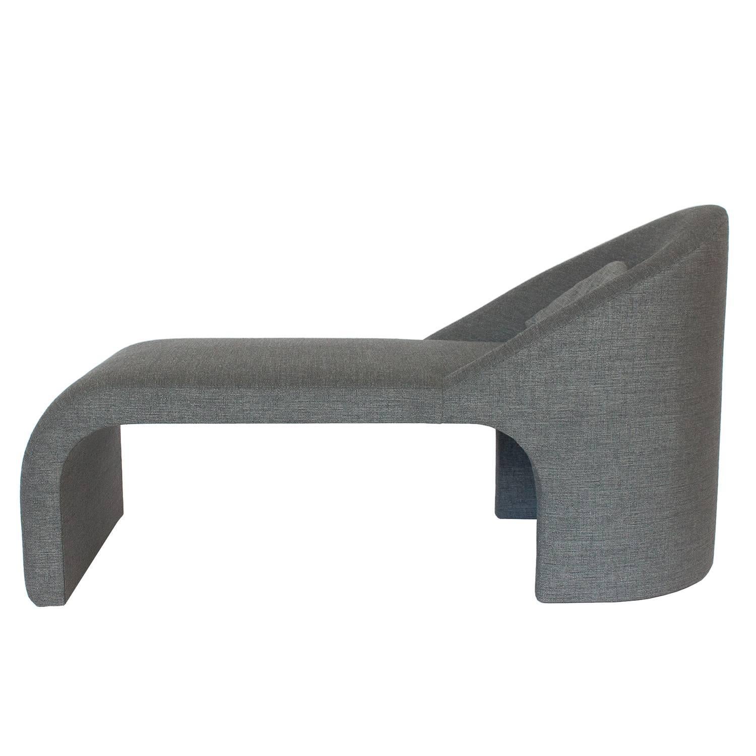 Modernist Fully Upholstered Chaise Lounge