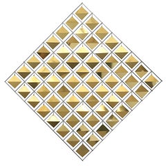 Curtis Jere Brass Diamond Kinetic Wall Sculpture