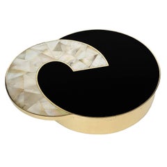 Gabriella Crespi Style Brass and Mother-of-Pearl Box