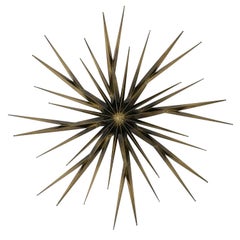 Curtis Jere Patinated Brass Branching Starburst Wall Sculpture