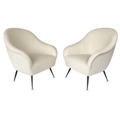 Pair of Antonio Gorgone Italian Lounge Chairs