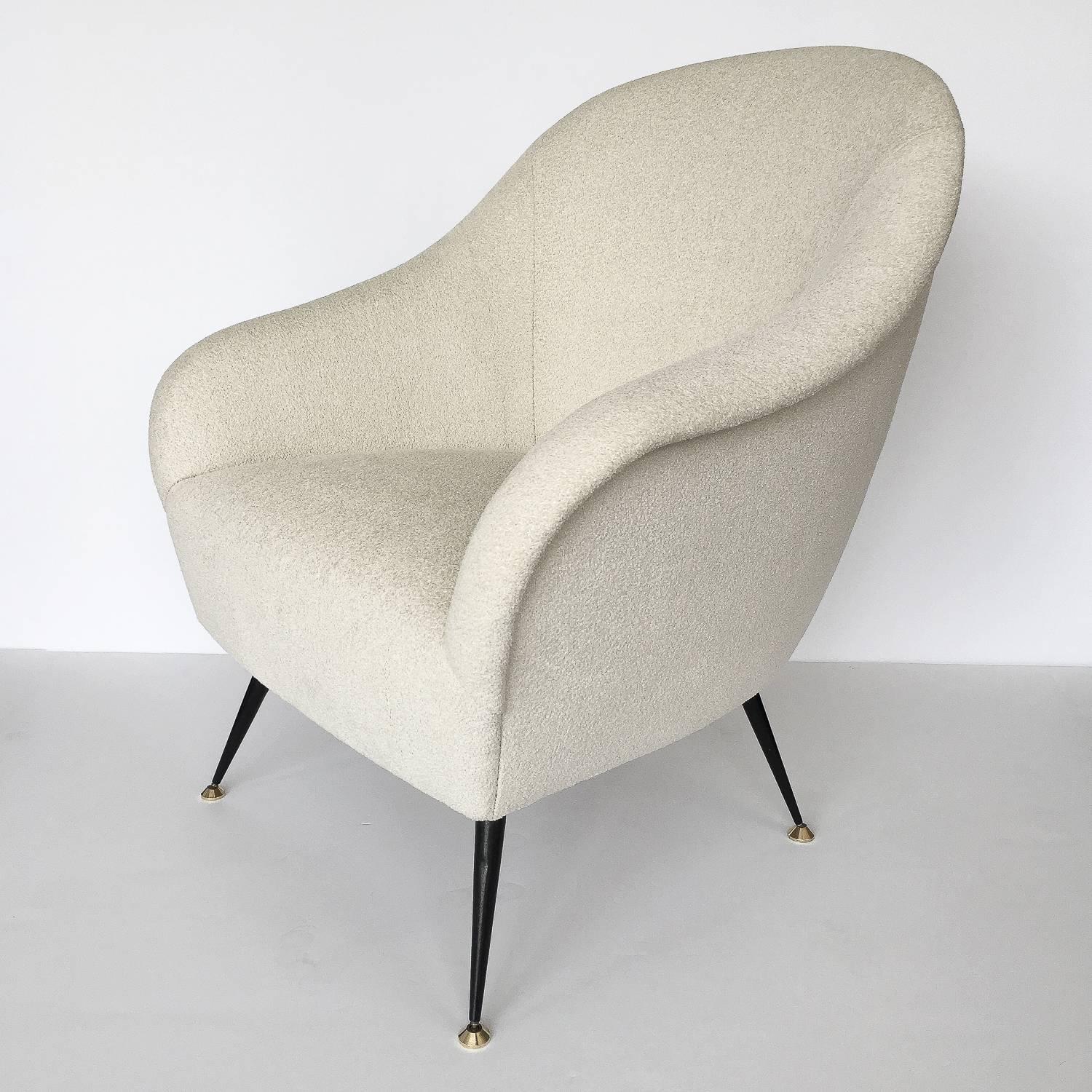 Mid-20th Century Pair of Antonio Gorgone Italian Lounge Chairs