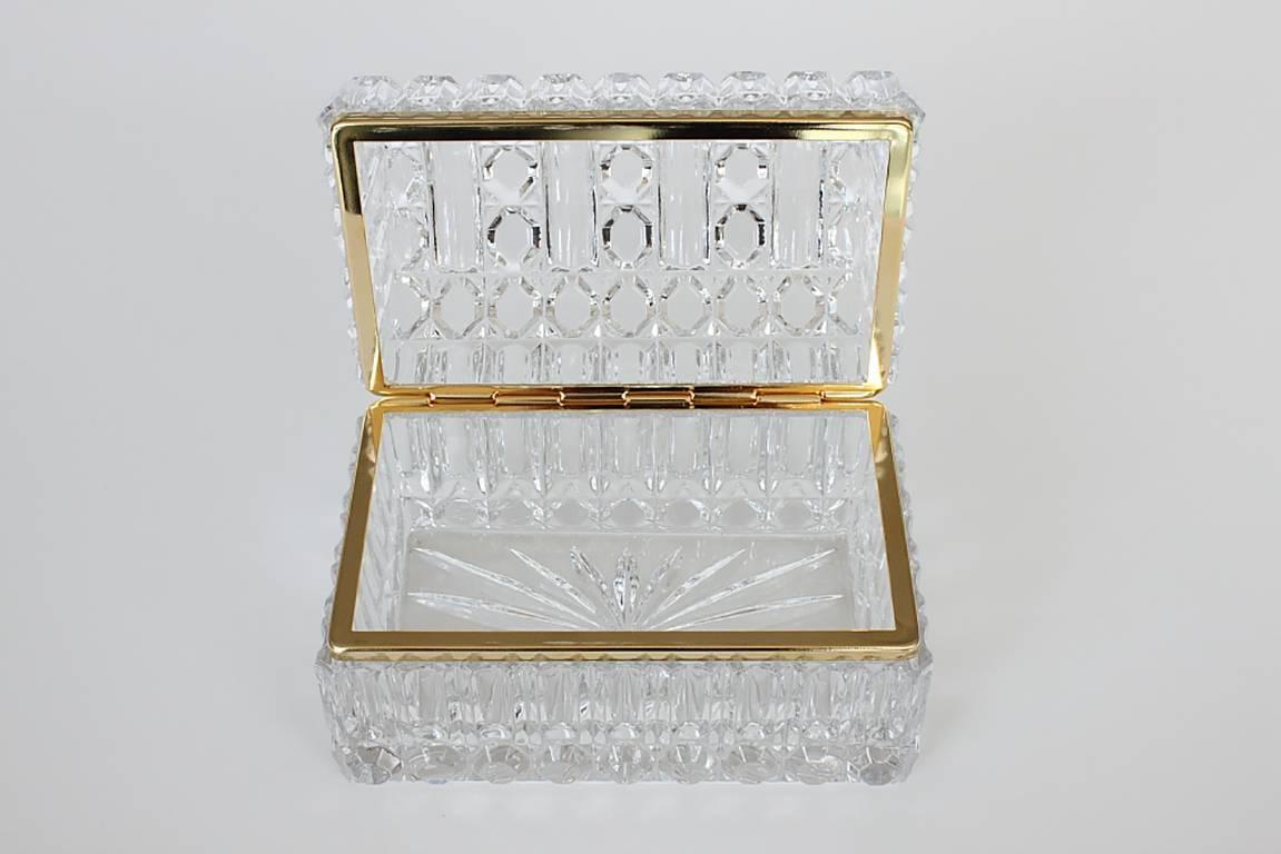 cut glass trinket box