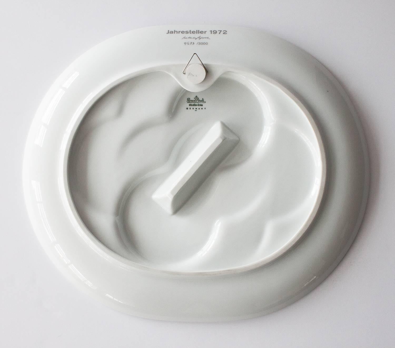 Glazed 1972 Rosenthal Annual Plate by Natale Sapone