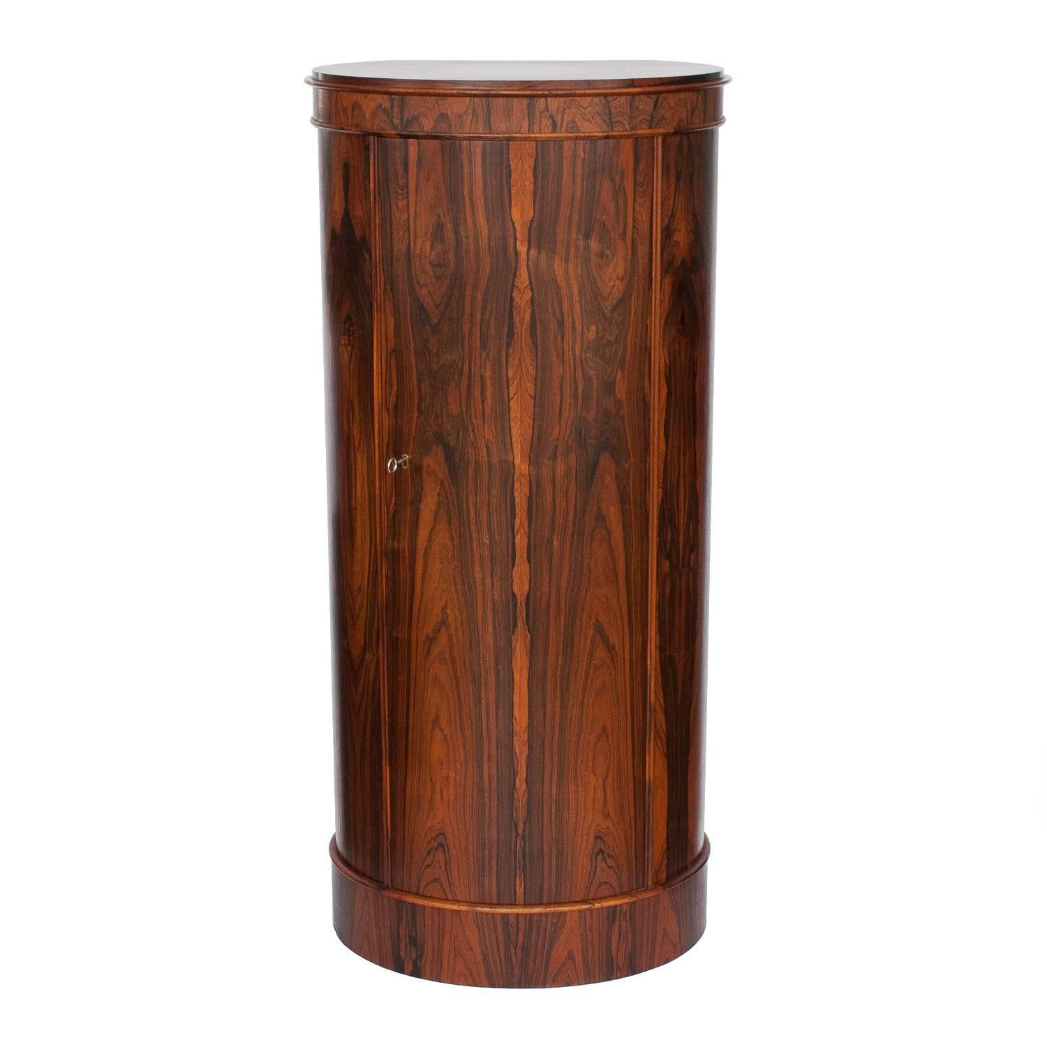 Johannes Sorth Danish Rosewood Pedestal Bar Cabinet