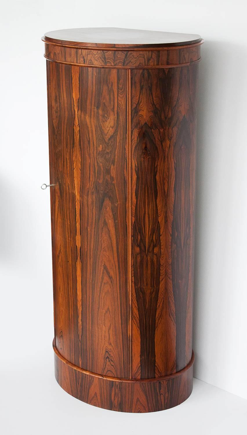 Johannes Sorth Danish Rosewood Pedestal Bar Cabinet In Excellent Condition In Chicago, IL